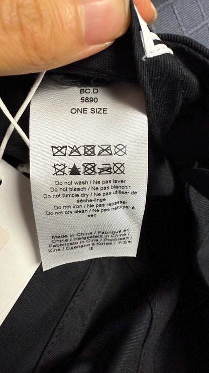 GANNI Black Embroidered Cap — product detail 3