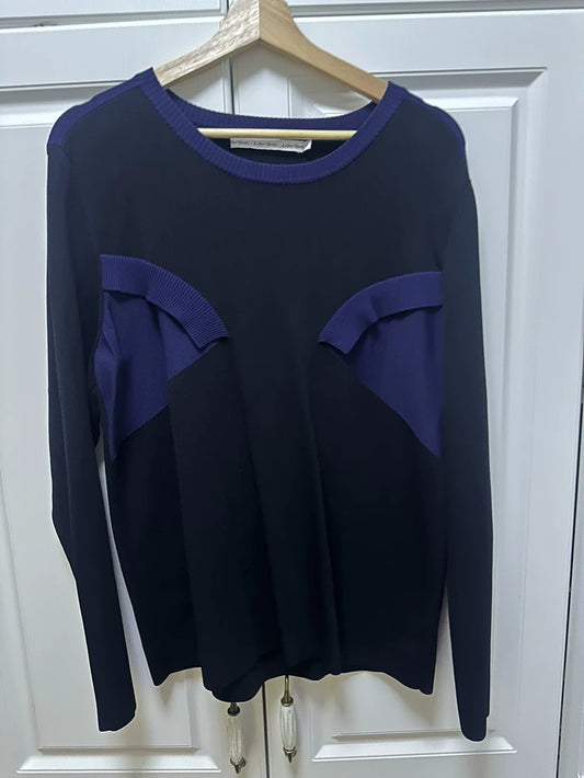 & Other Stories Navy Bow-Detail Knit Top