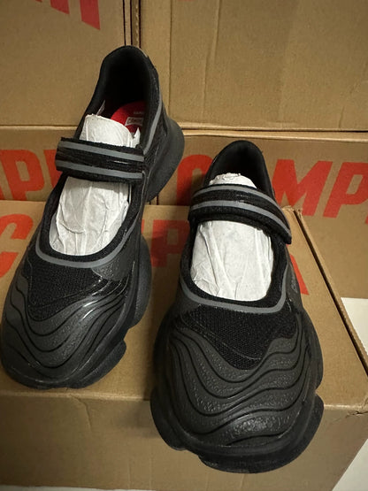 Camper Karst Black Sport Mary Janes — front view