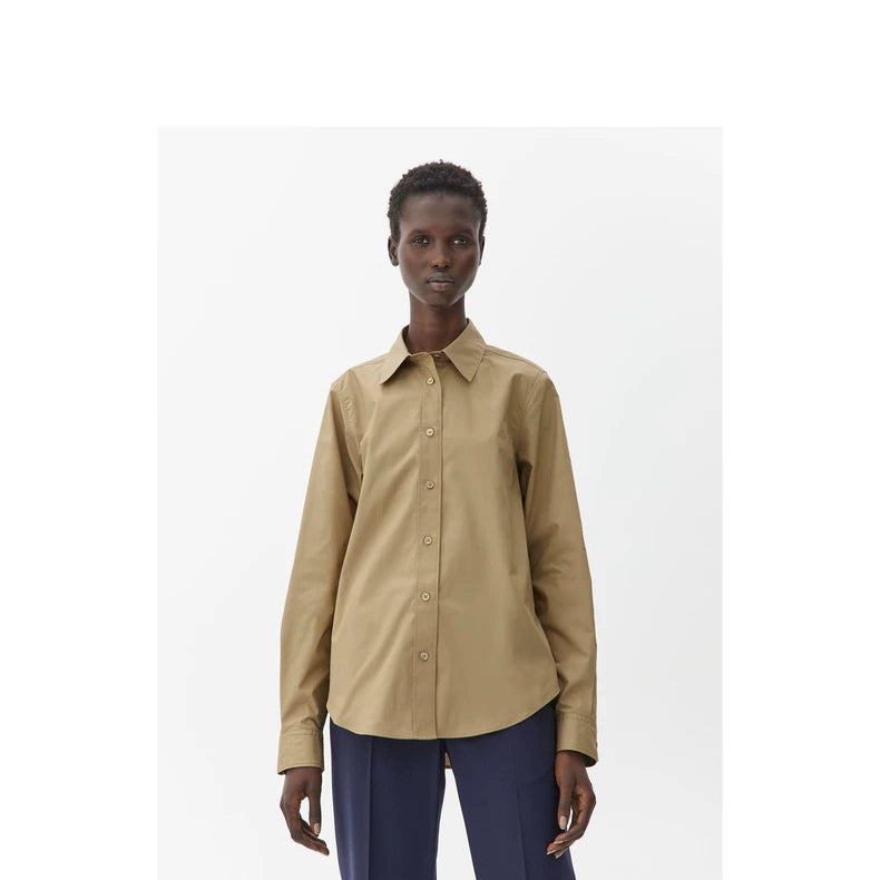 ARKET Dark Beige Cotton Shirt