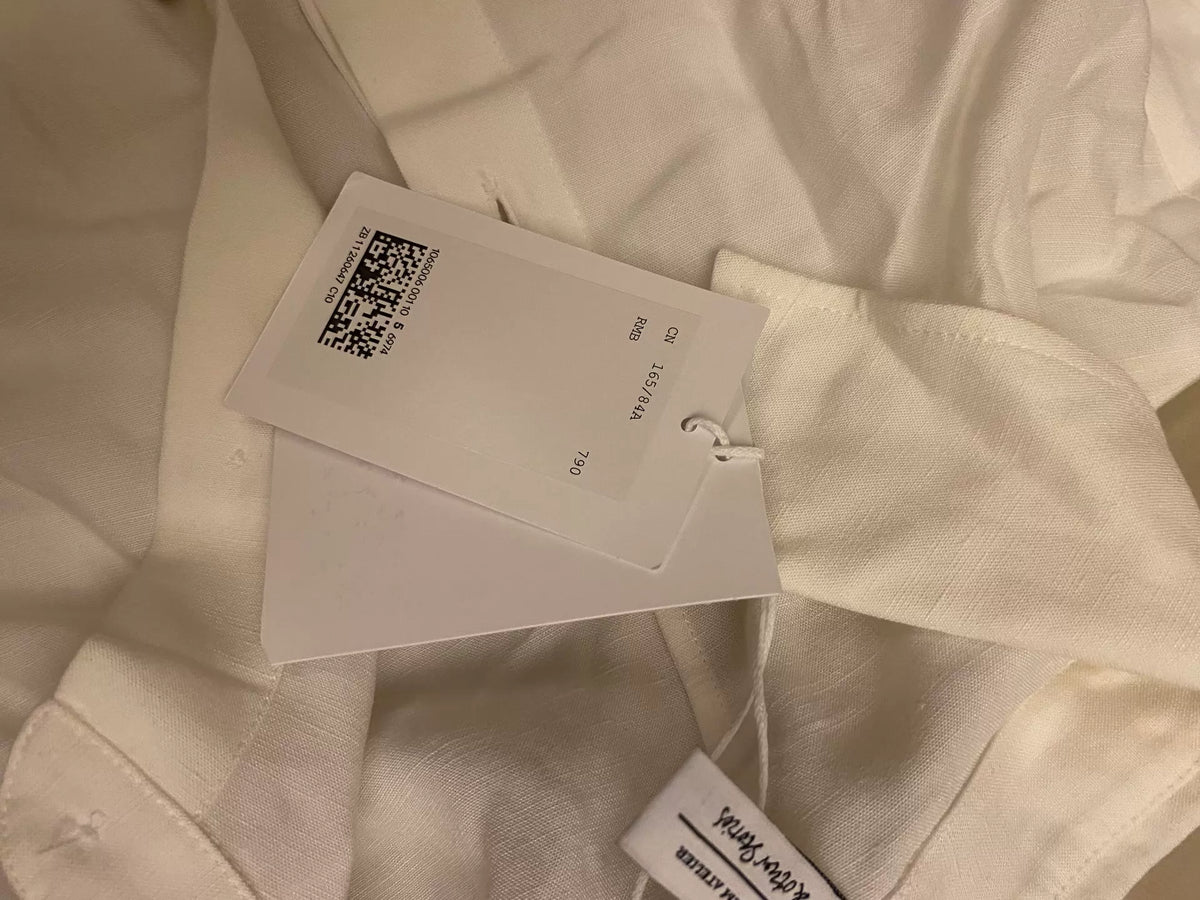 ARKET White Linen Shirt Dress — product detail 3