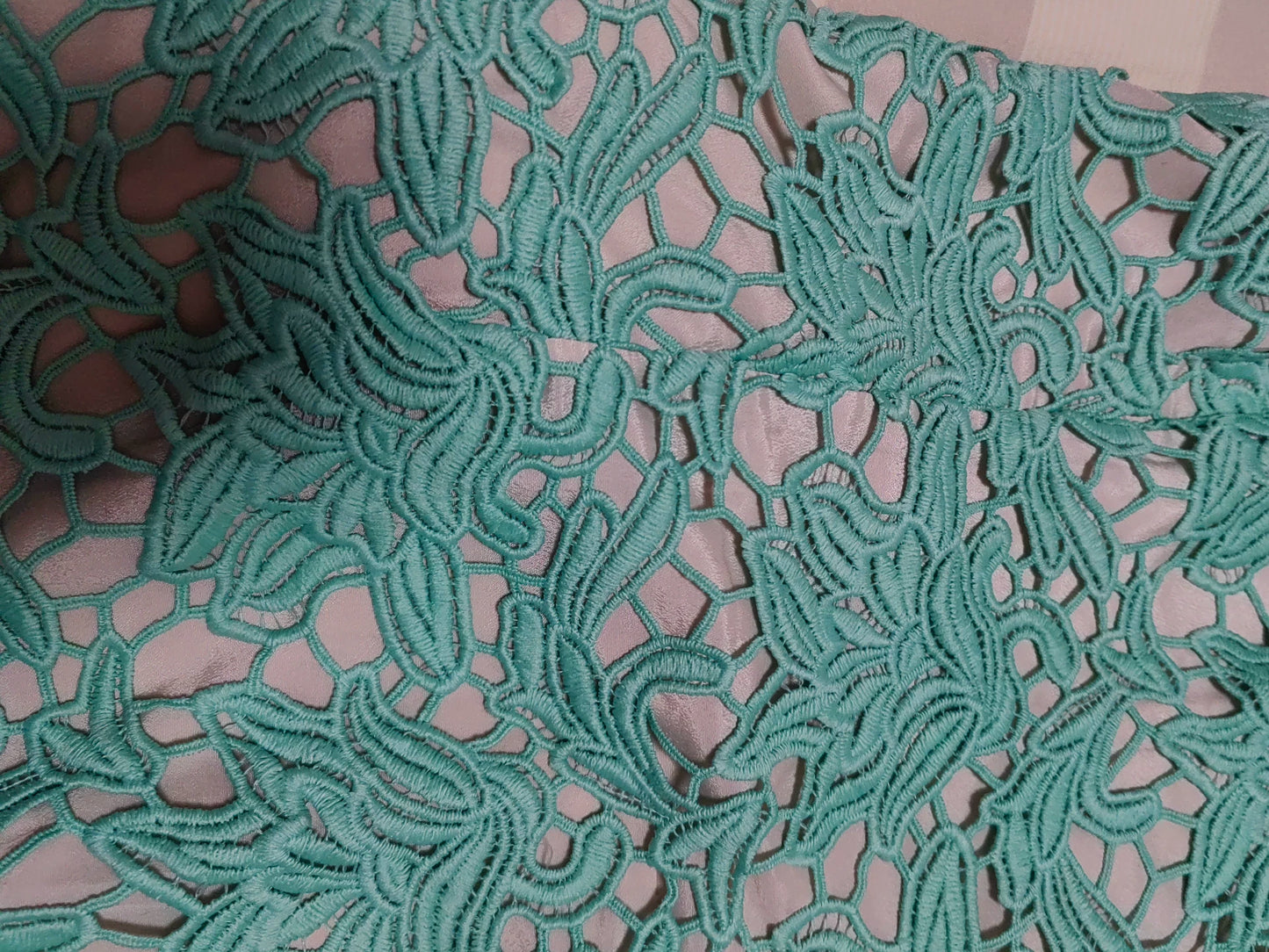 Keepsake seafoam lace dress — lace detail