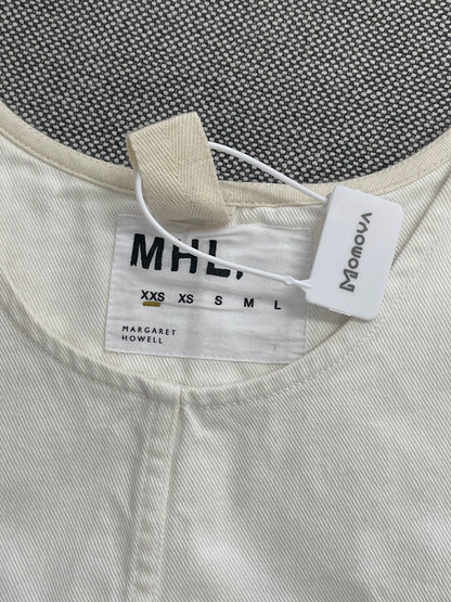 MHL Ivory Twill Patch-Pocket Pinafore Dress – photograph 4