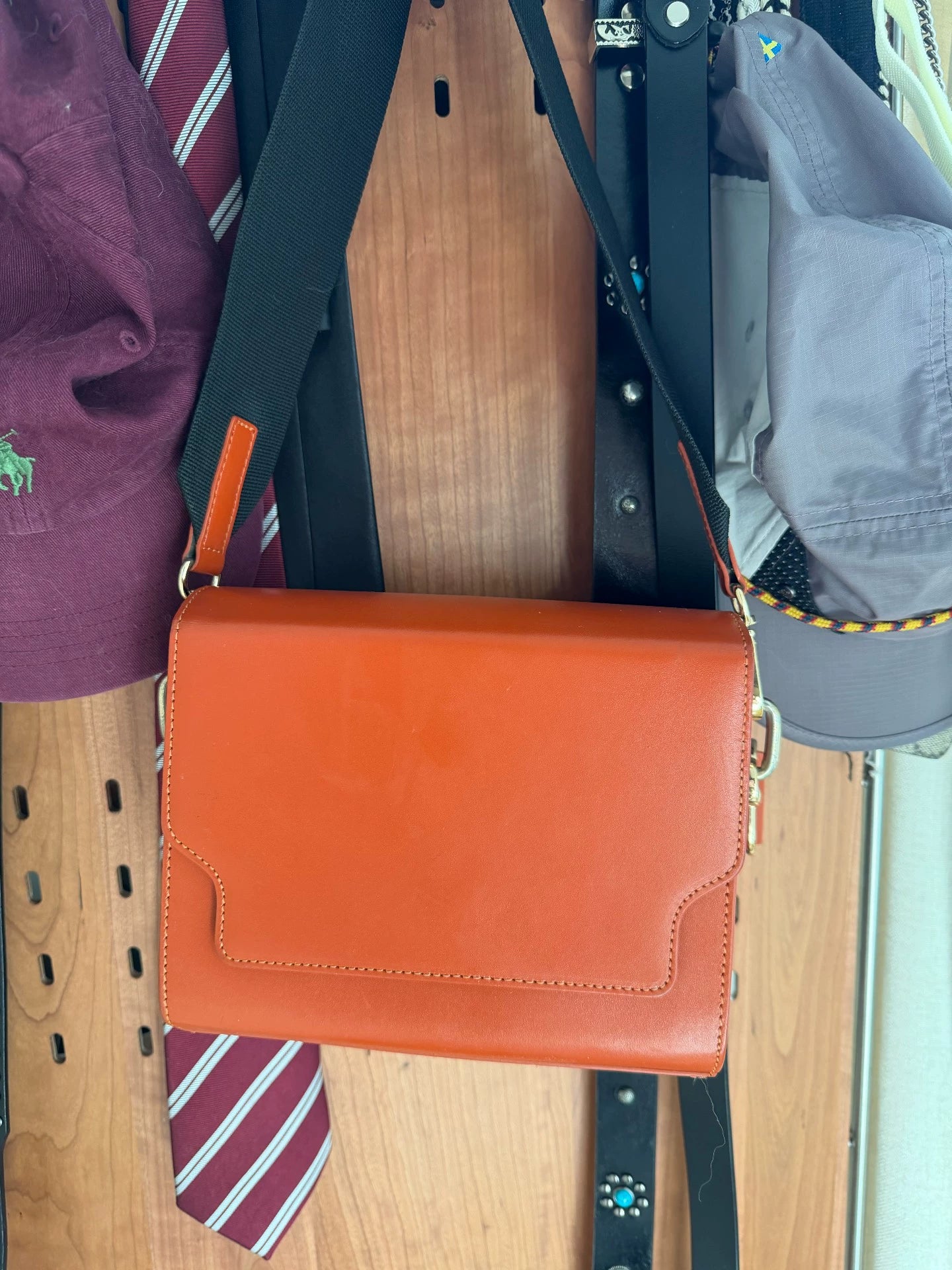 Marge Sherwood Orange Leather Mini Bag – photograph 2
