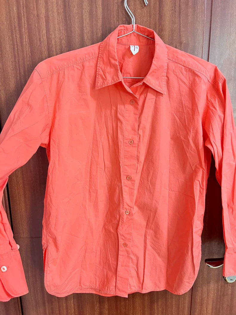 ARKET Watermelon Red Button Shirt
