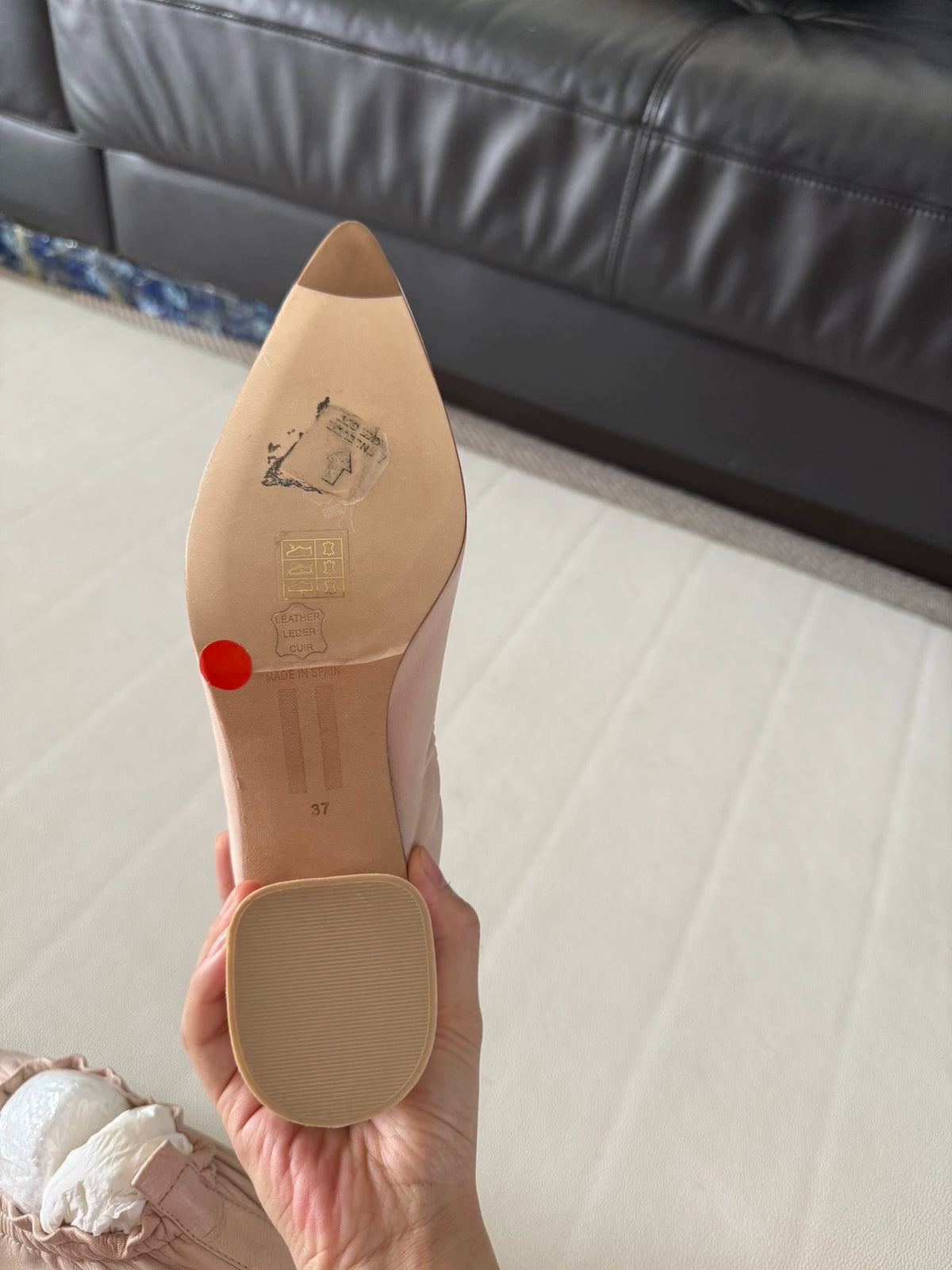 Miista Tina Ruched Lambskin Block-Heel Shoes — product detail 5