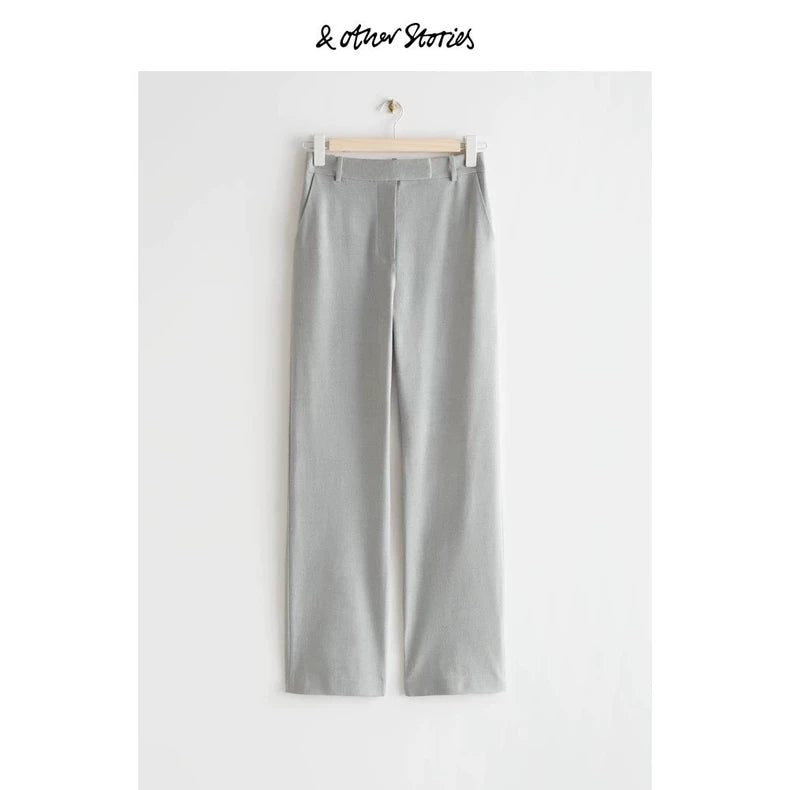 & Other Stories Grey Drawstring Trousers