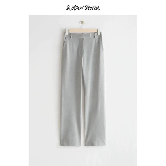 & Other Stories Grey Drawstring Trousers
