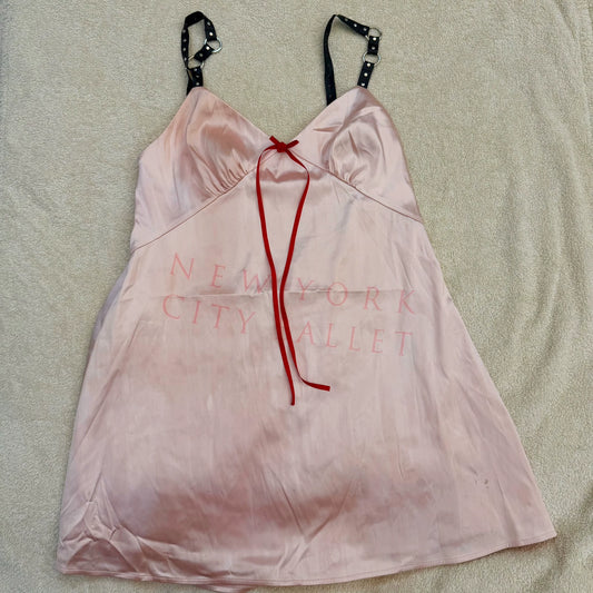 Heaven × Sandy Liang Pink Ribbon Dress — front view