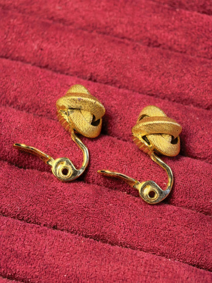 Monet Gold Knot Clip-On Earrings — product detail 2