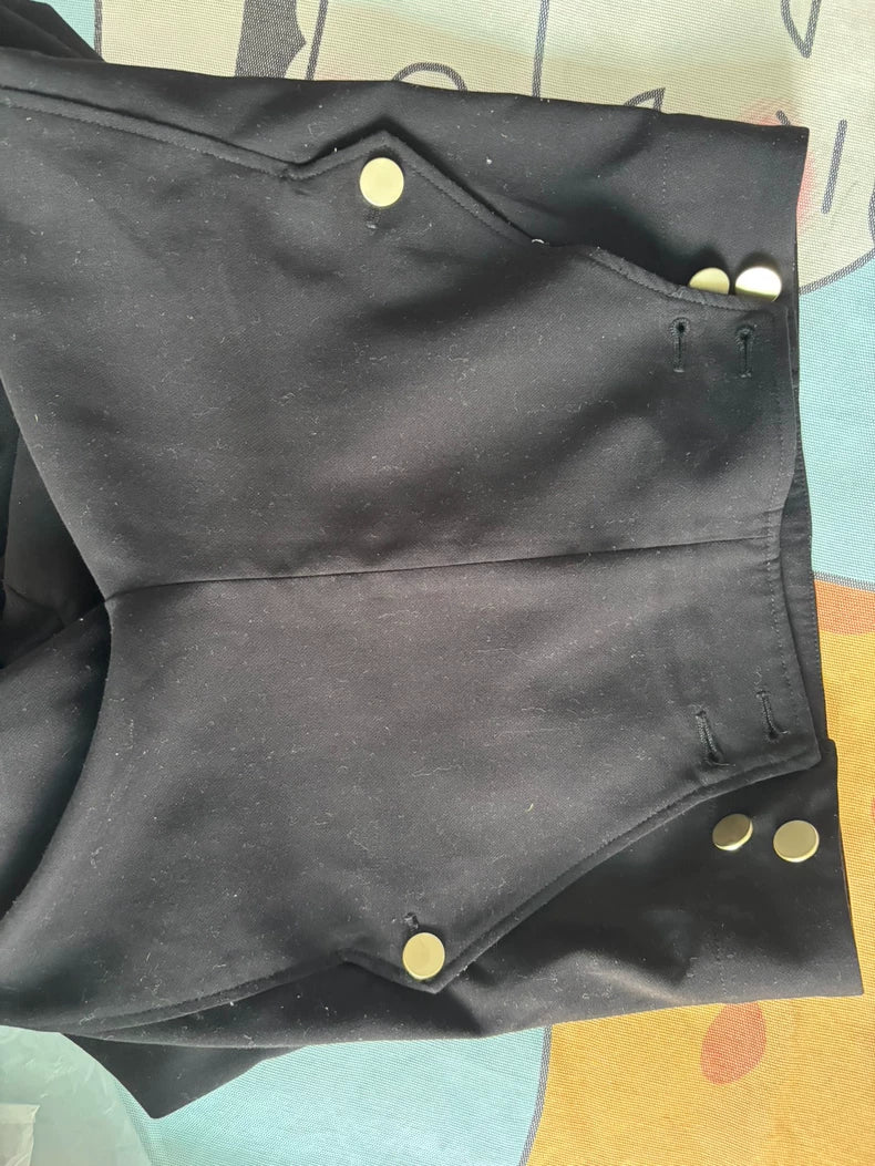 & Other Stories Gold-Button Black Trousers