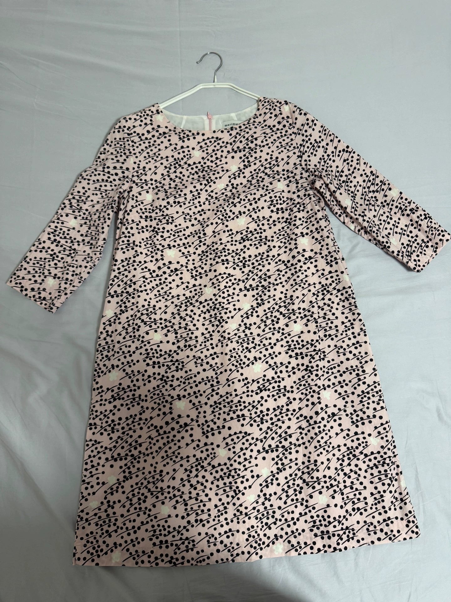Marimekko Pink-and-Black Dot Dress – photograph 2