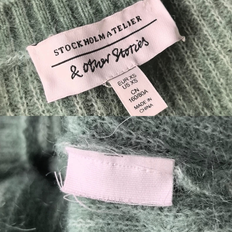 & Other Stories Sage Tie-Hem Cardigan