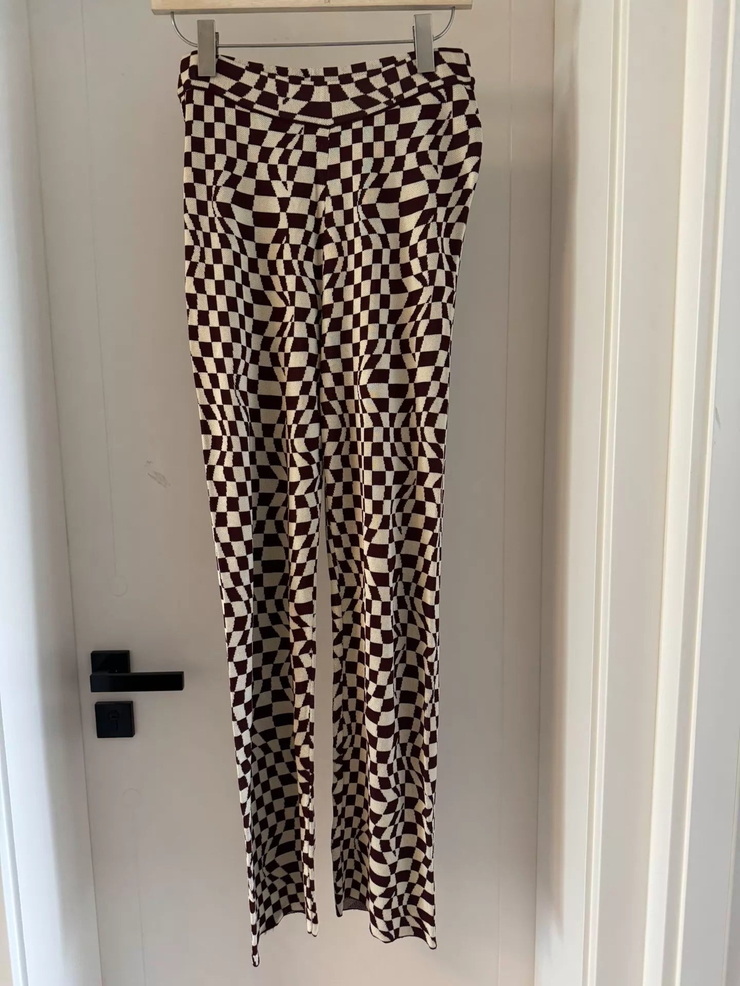 Paloma Wool Checkerboard Knit Trousers — product detail 2