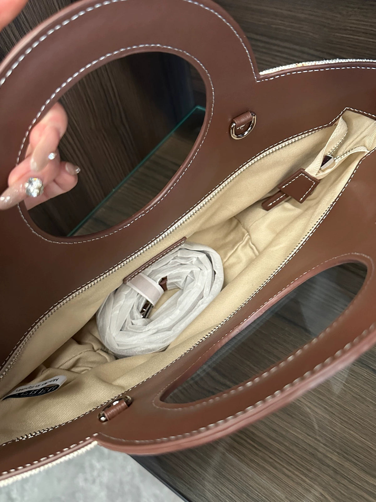 HEREU Cala Canvas and Leather Bag — product detail 5
