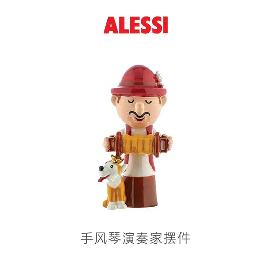 Alessi Accordion Player Ceramic Figurine — front view