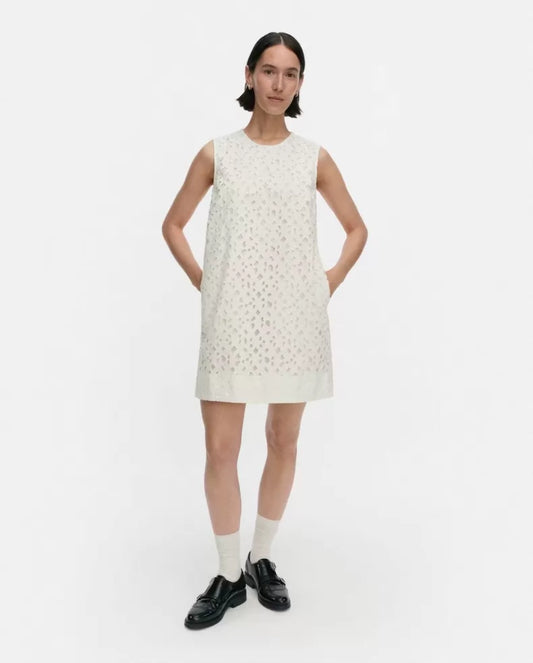 Marimekko White Cotton Lace Dress