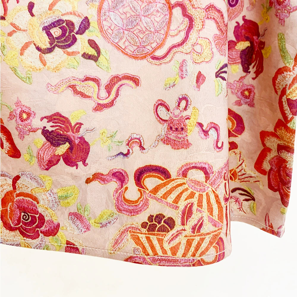 Yimengdu Floral Brocade-Effect Camisole Top — product detail 10