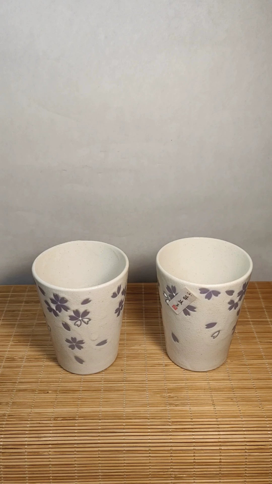 Ayako Koshino Japanese Studio Ceramic Cup Pair — original seller image 1