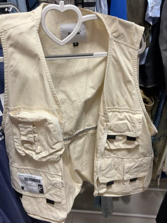 Cream Summer Pocket Vest