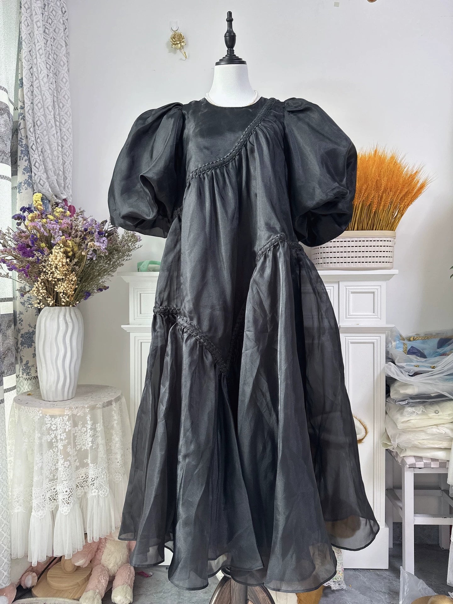 Aje Organza Puff-Sleeve Maxi Dress – Size M — original seller image 1