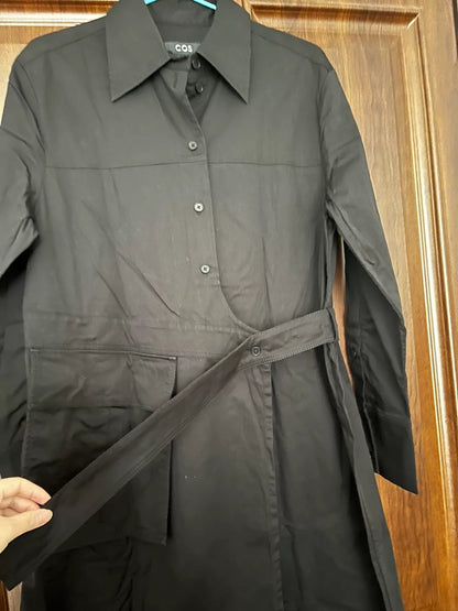 COS Dark Shirt Dress — product detail 2