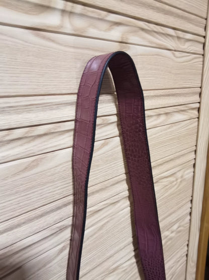 Marge Sherwood Burgundy Croc-Embossed Leather Shoulder Bag — original seller image 6