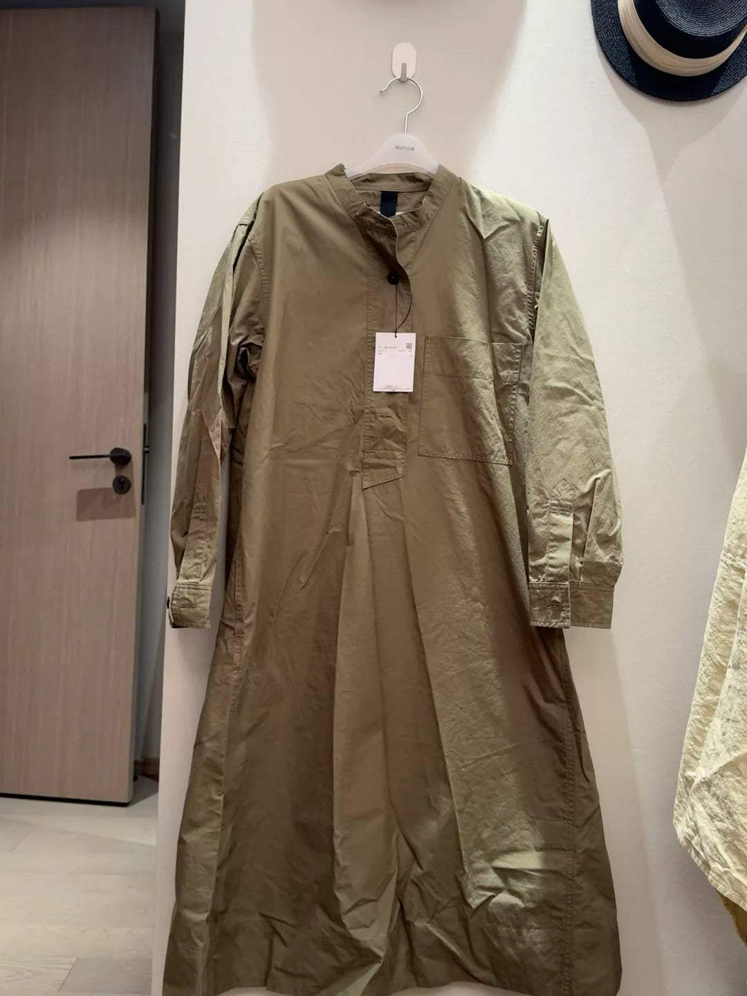 MHL Olive Washed-Cotton Shirt Dress – photograph 1