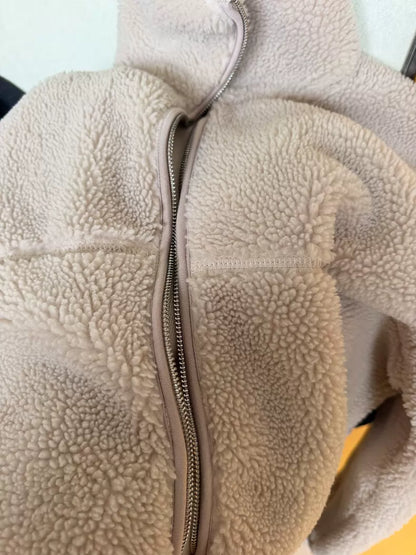 ARKET Cream Fleece Zip Jacket