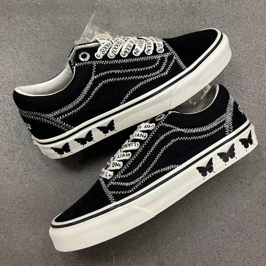 Sandy Liang × Vans Black Bow Sneakers — front view