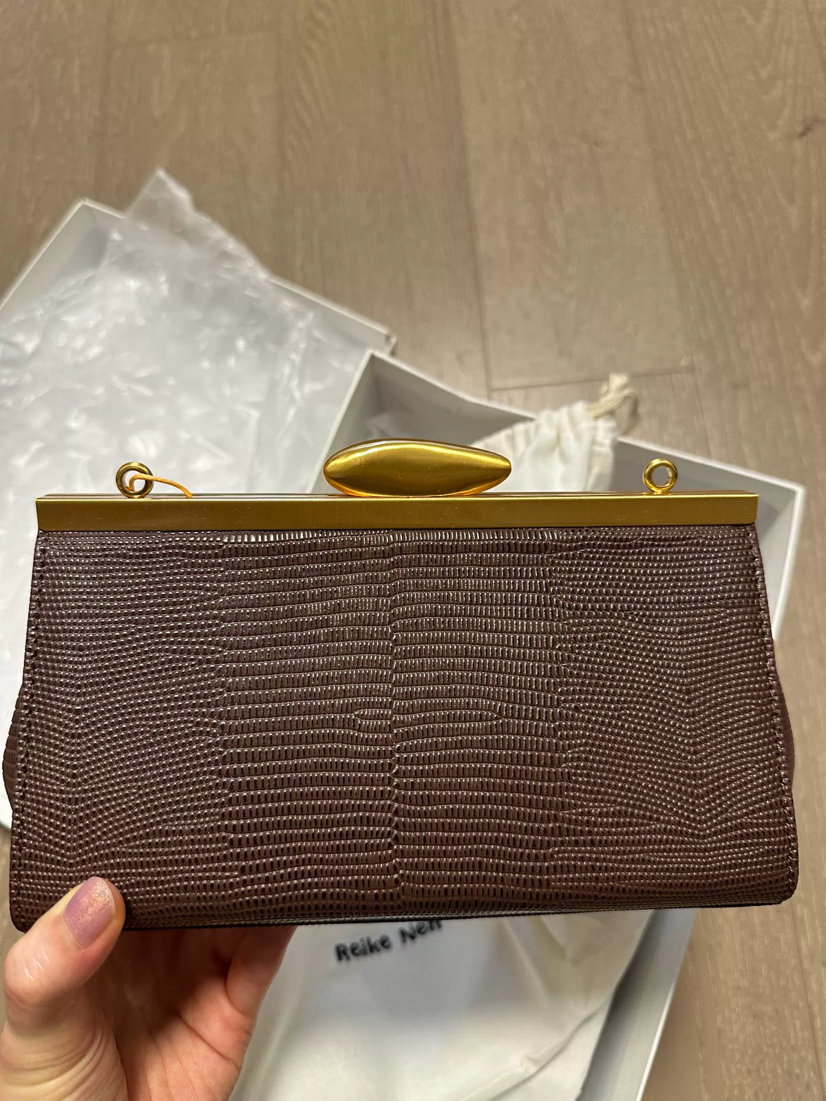 Reike Nen Brown Clasp-Frame Bag – photograph 2