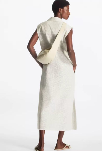 COS White Broderie Shirt Dress — product detail 9