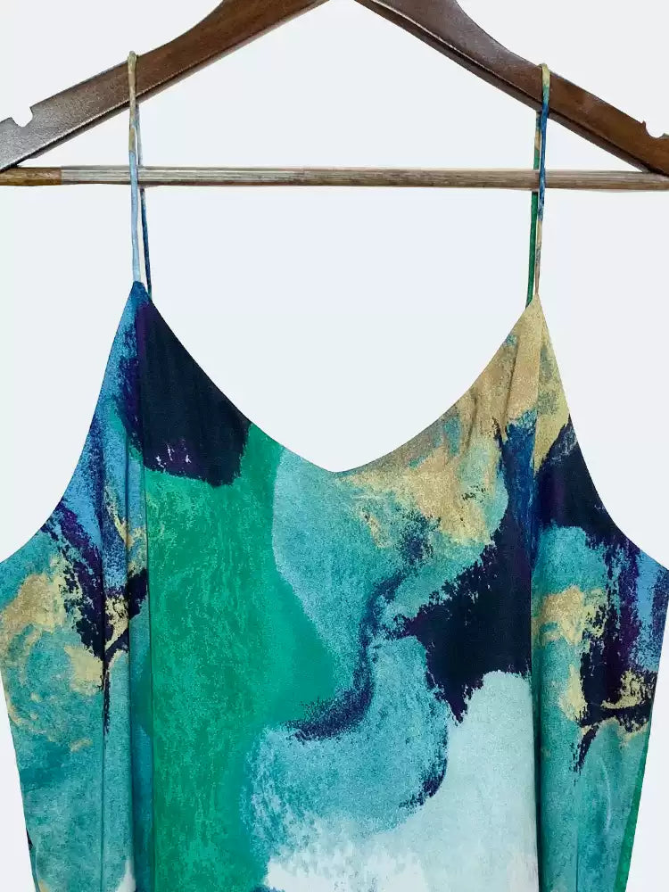 Yimengdu Ink-Wash Mulberry Silk-Blend Camisole Top — product detail 3