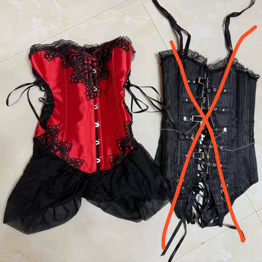 Red Lace Corset Top