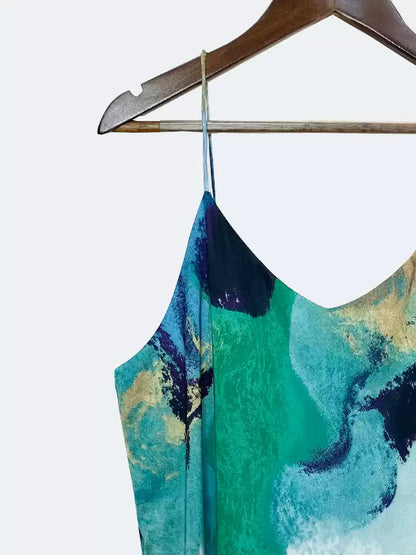 Yimengdu Ink-Wash Mulberry Silk-Blend Camisole Top — product detail 2