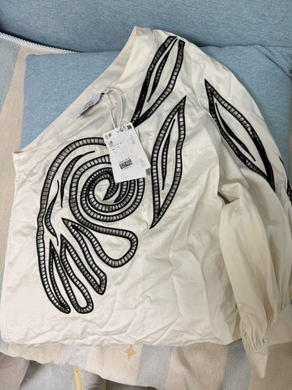 & Other Stories White Graphic Blouse