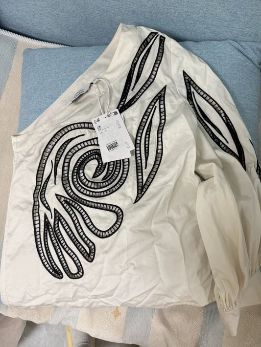 & Other Stories White Graphic Blouse