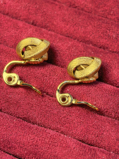 Monet Gold Knot Clip-On Earrings — product detail 3