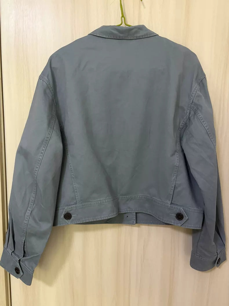 & Other Stories Grey Cotton Utility Jacket
