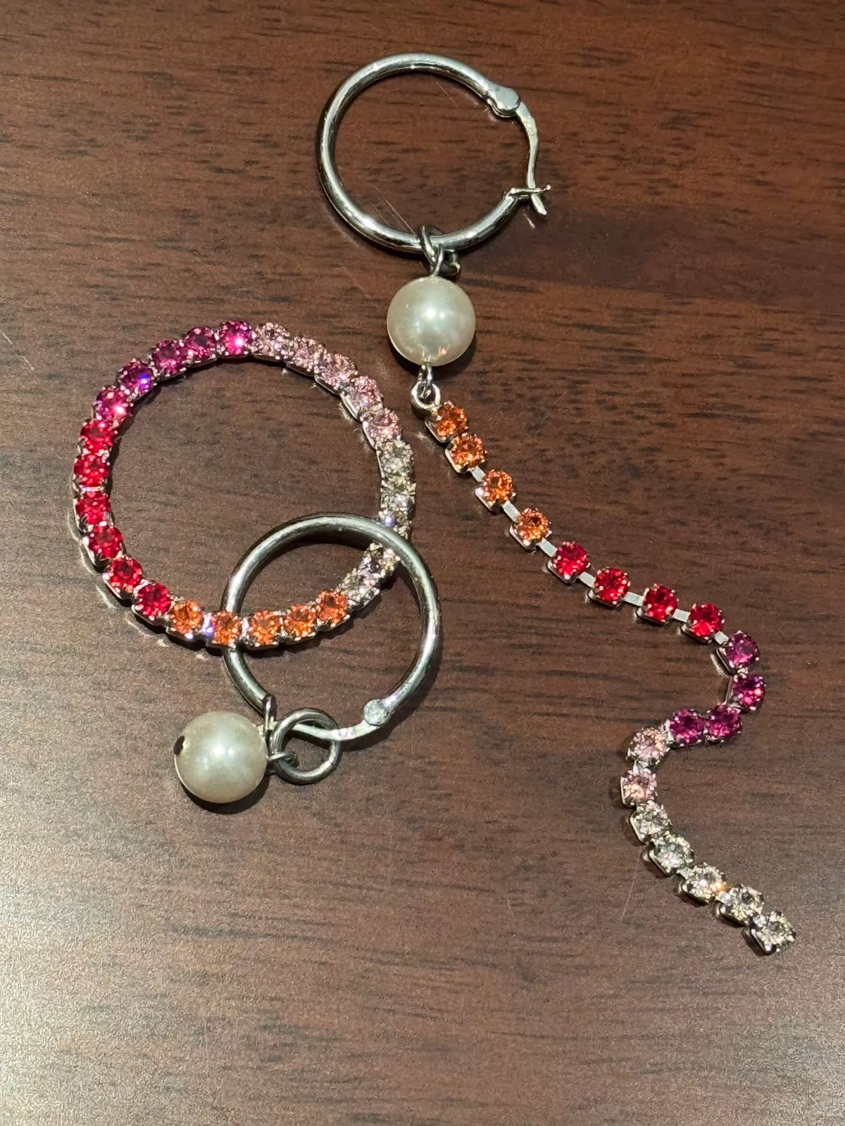 Justine Clenquet Detachable Hoop Crystal Earrings — product detail 2