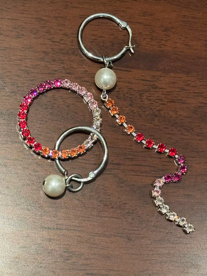 Justine Clenquet Detachable Hoop Crystal Earrings — product detail 2