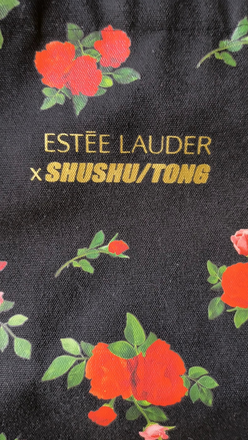 Floral canvas tote detail