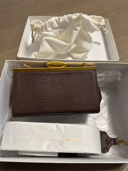 Reike Nen Brown Clasp-Frame Bag – photograph 1