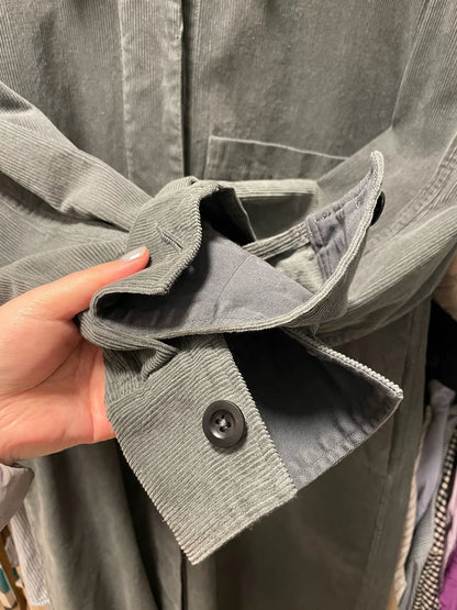 MHL Grey Cotton Corduroy Shirt Dress – photograph 6