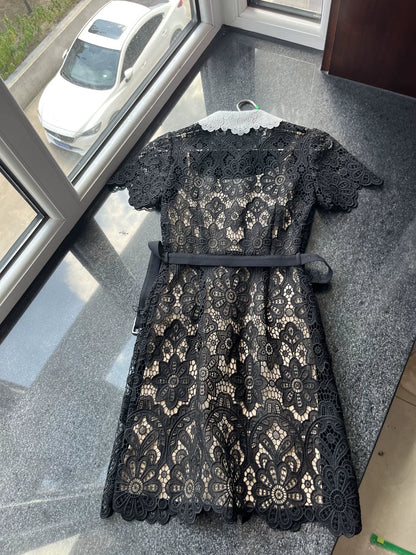 Self-Portrait Black Lace Mini Dress – UK 4 — original seller image 2