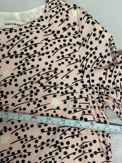 Marimekko Pink-and-Black Dot Dress – photograph 6