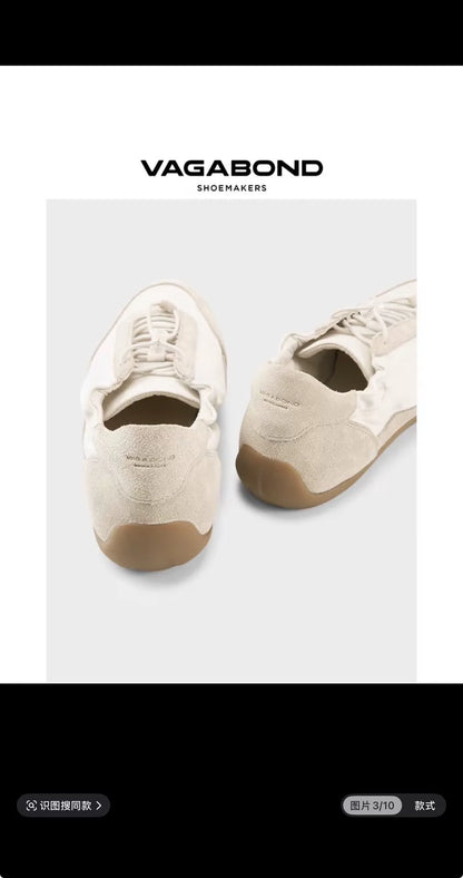 Vagabond Hollie Ivory Lace-Up Shoes — front view