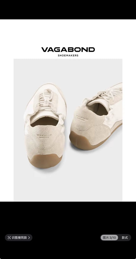 Vagabond Hollie Ivory Lace-Up Shoes — front view