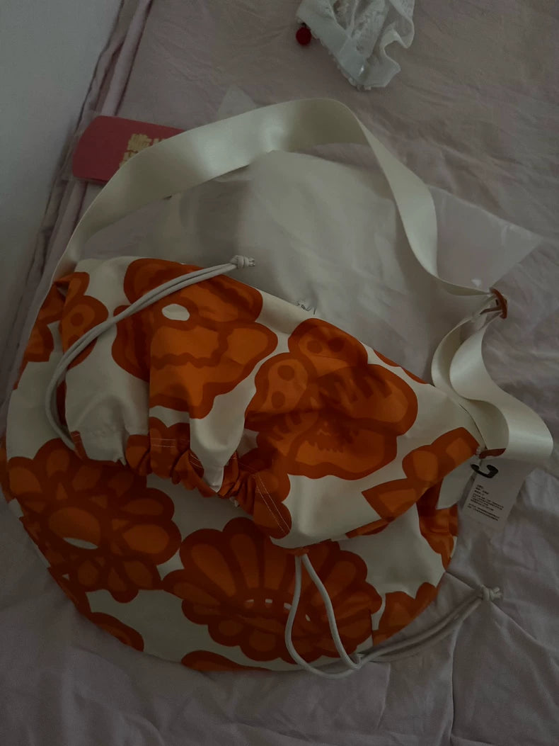 UNIQLO x Marimekko Orange Floral Bag