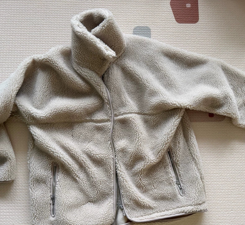 ARKET Cream Fleece Zip Jacket